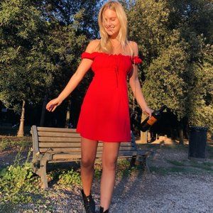 🎄🎄Free People Your Type Red Mini Dress